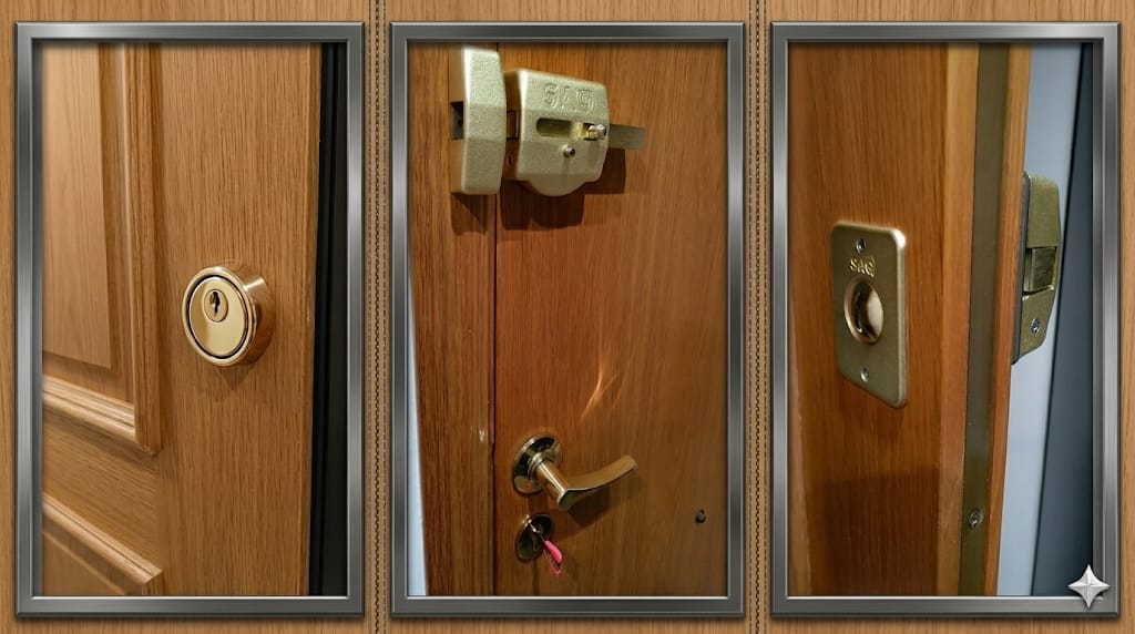 Pack de seguridad para puerta blindada con cerrojo escudo y bombillo
