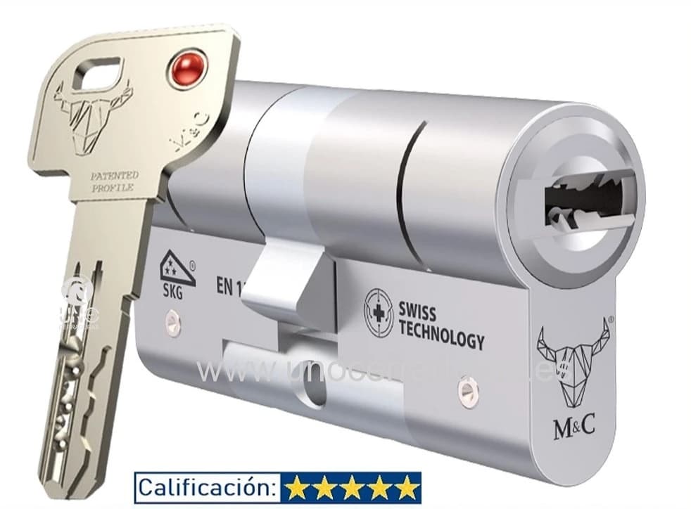 Bombillo de alta seguridad M&C Minos incluido en la conversión de gorjas a europerfil